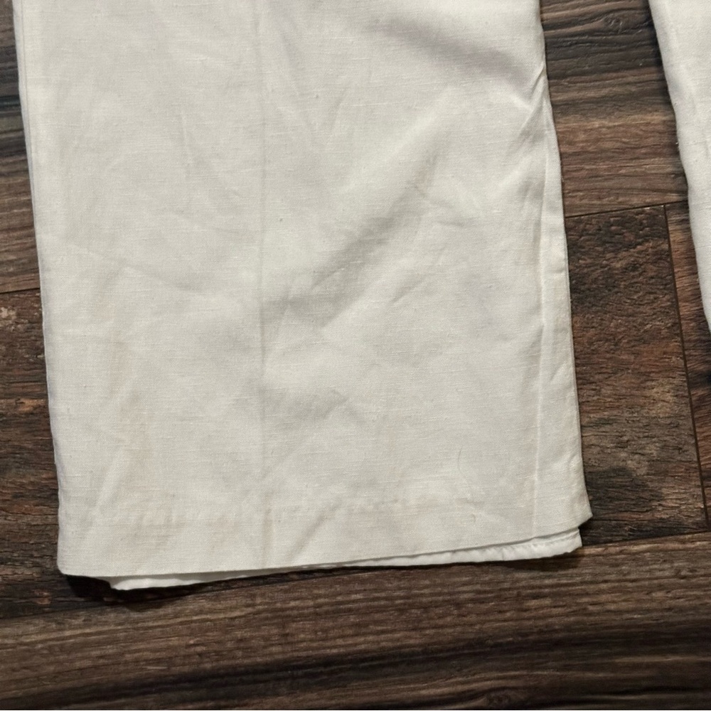 Aqua cotton and linen lined pants size XS - Picture 11 of 13